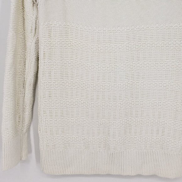 3/$25 LOFT Fringe Trim Pullover Sweater XS Womens Boho Cream - Picture 8 of 9